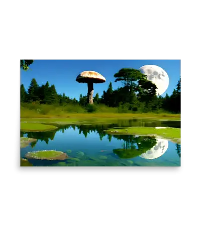 03 SPACE ART MUSHROOM Poster