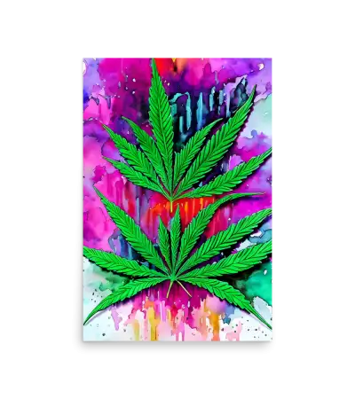 16 CANNABIS WATER COLOR - Poster