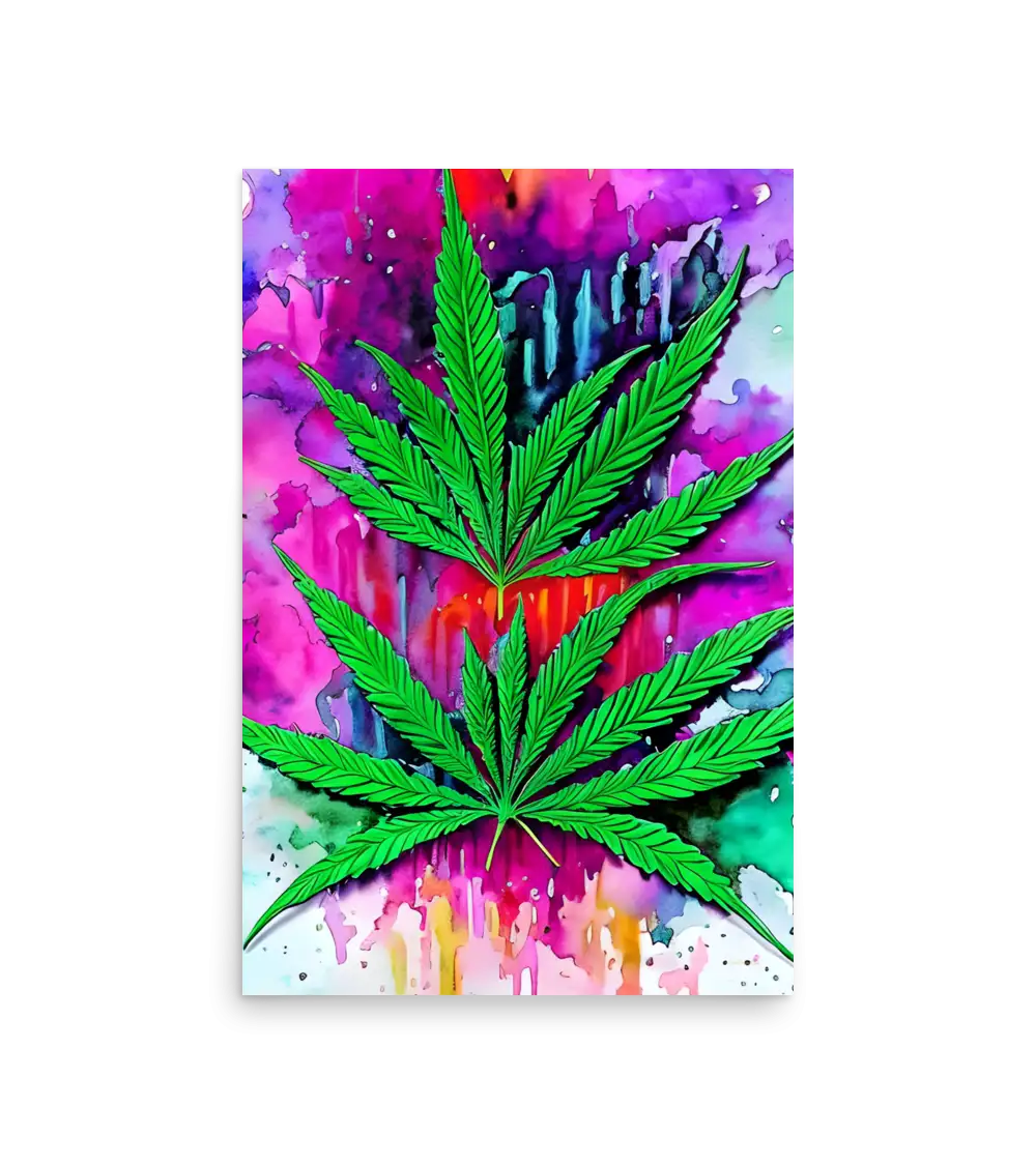 16 CANNABIS WATER COLOR - Poster