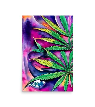 15 CANNABIS WATER COLOR - Poster