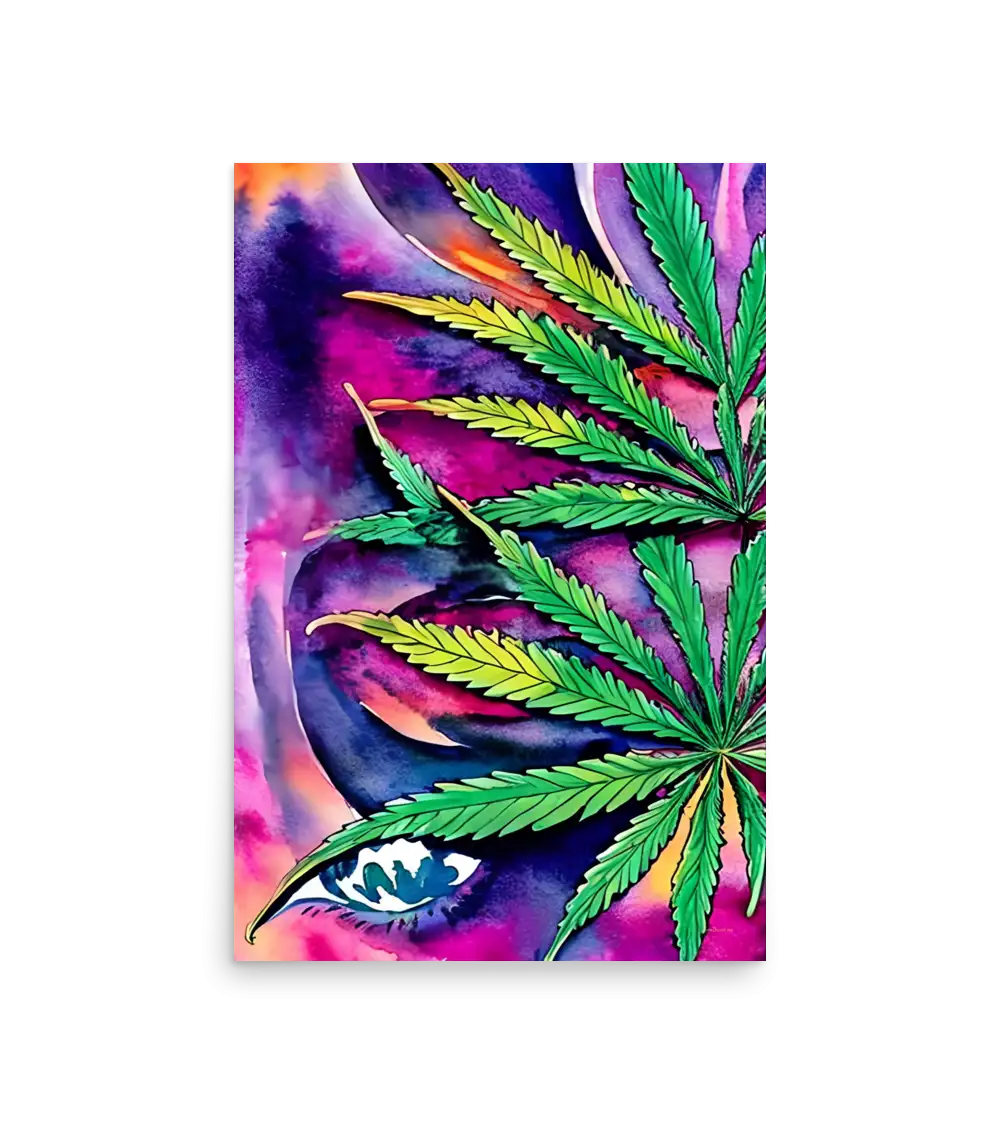 15 CANNABIS WATER COLOR - Poster