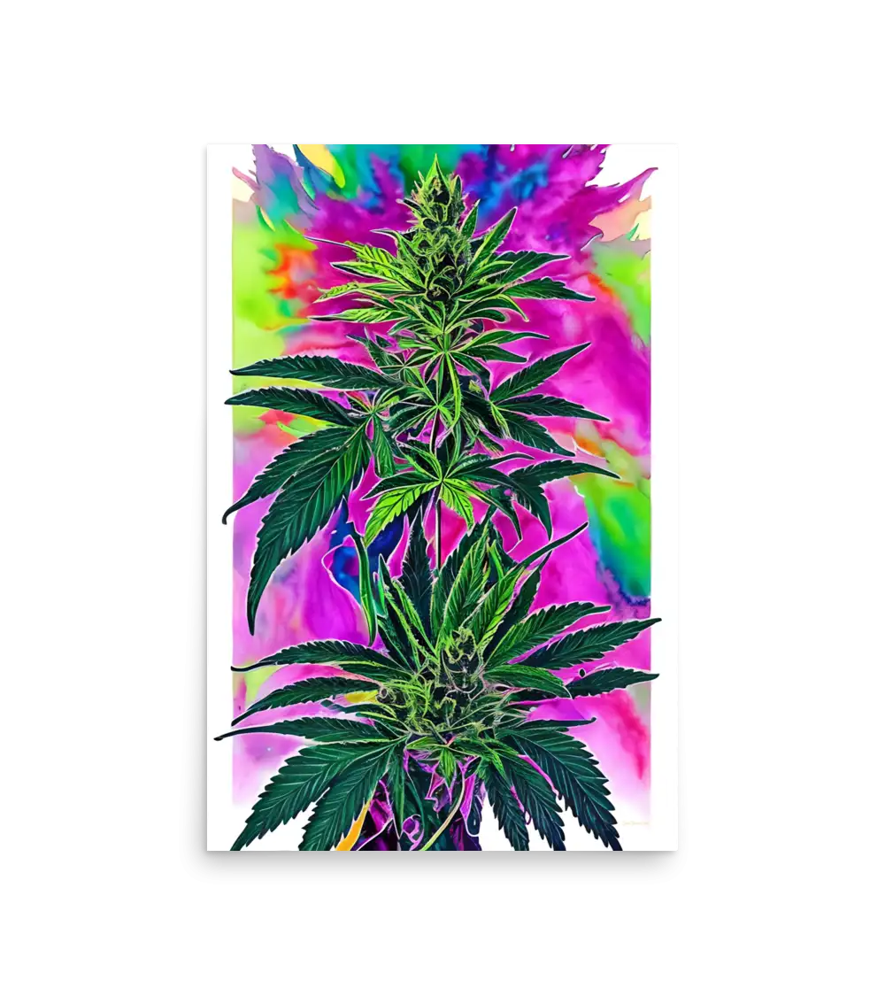 14 CANNABIS WATER COLOR - Poster