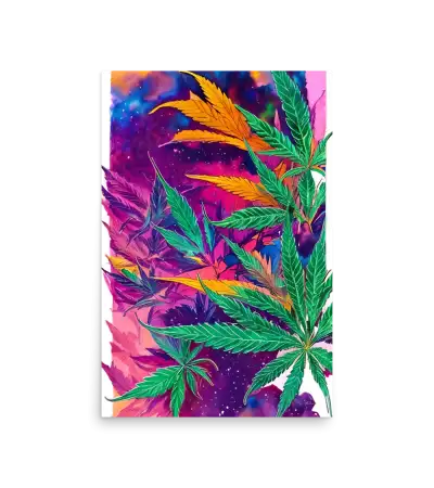 12 CANNABIS WATER COLOR - Poster