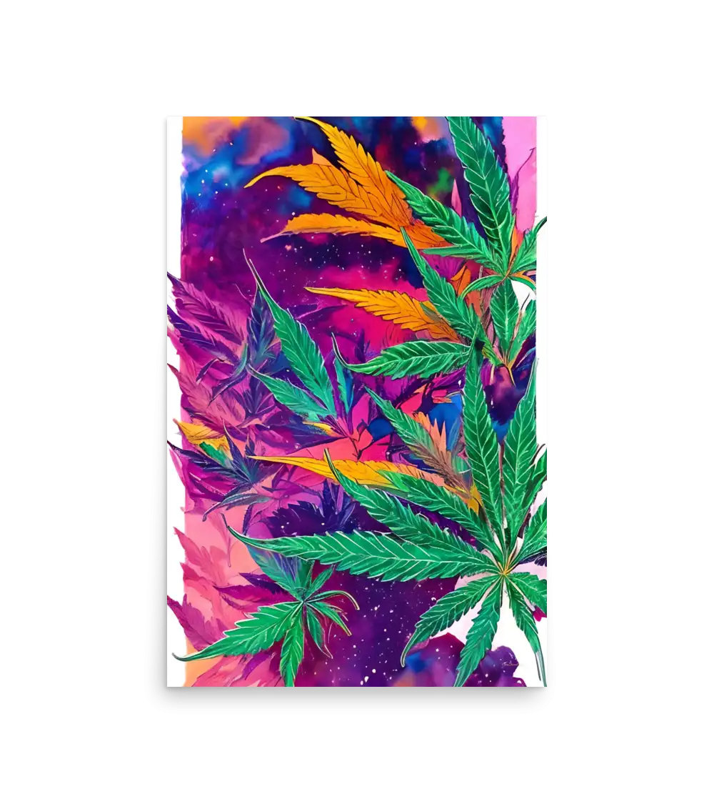 12 CANNABIS WATER COLOR - Poster