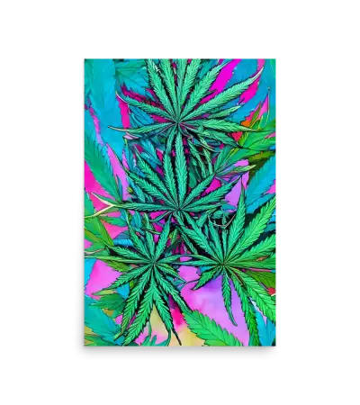 13 CANNABIS WATER COLOR - Poster