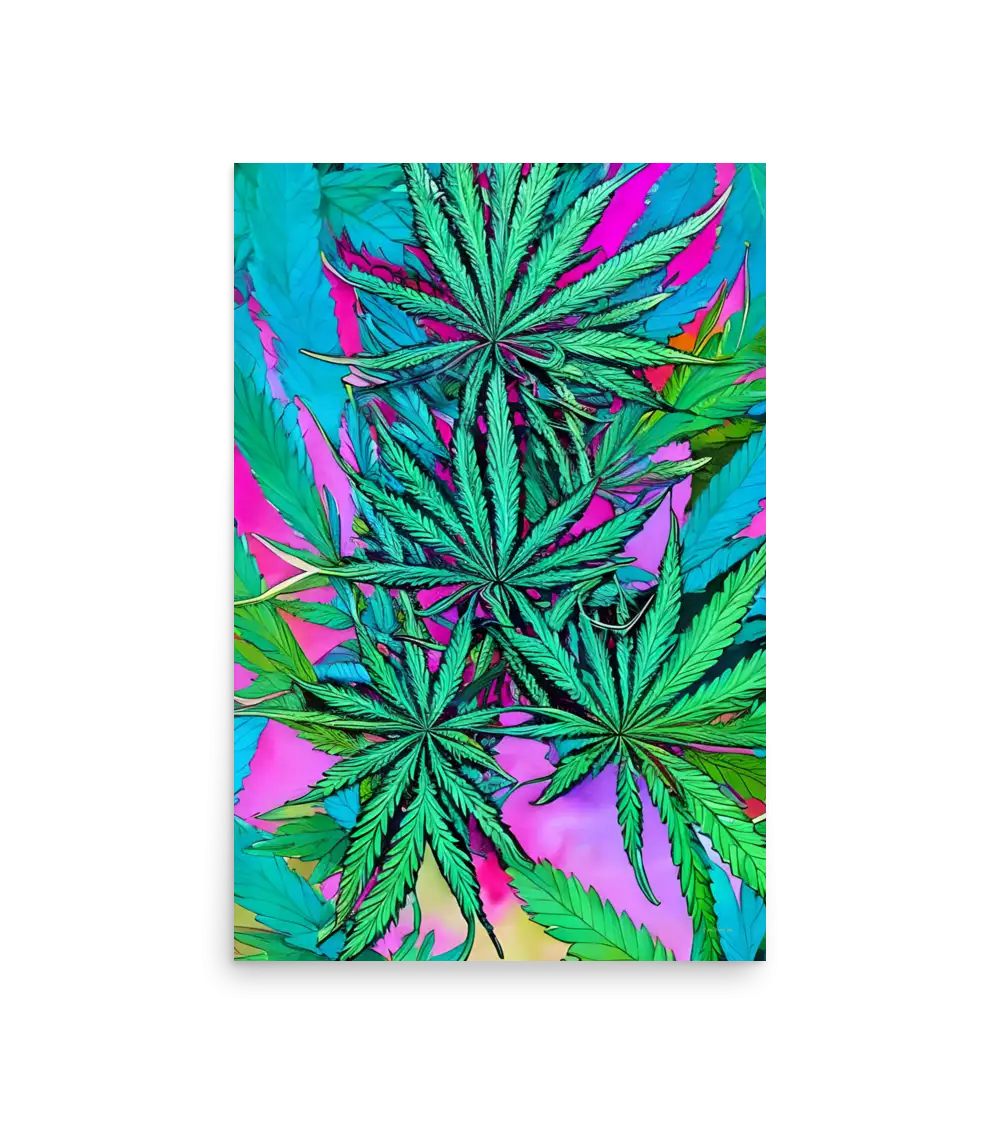 13 CANNABIS WATER COLOR - Poster