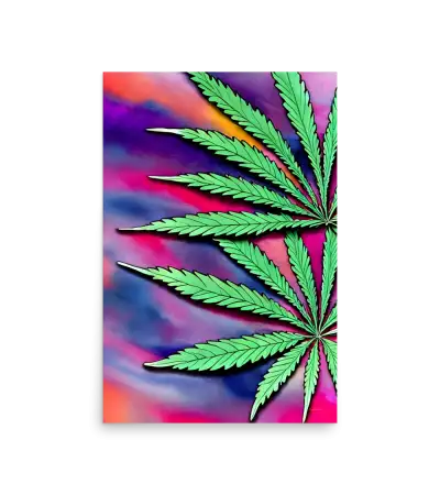 09 CANNABIS WATER COLOR - Poster