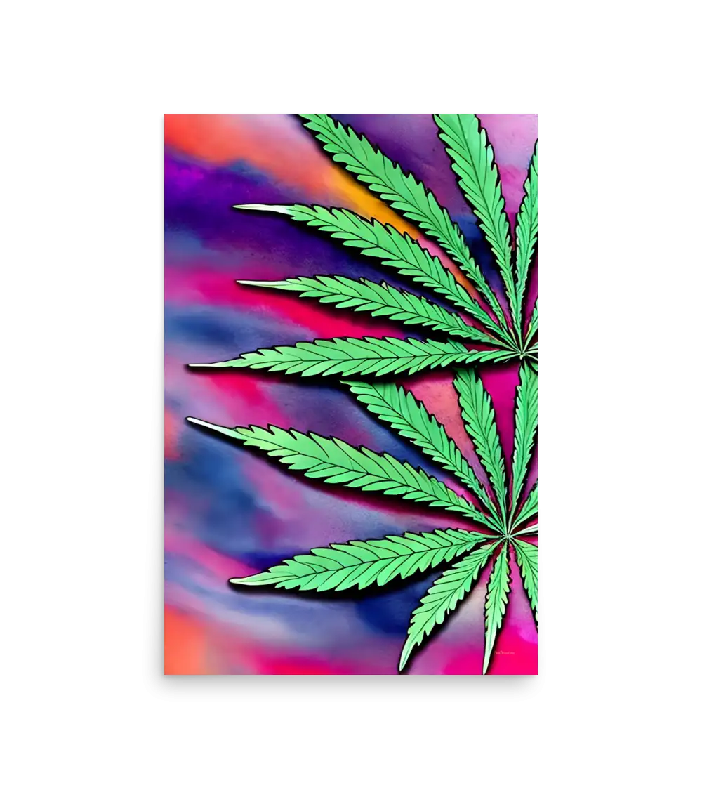 09 CANNABIS WATER COLOR - Poster