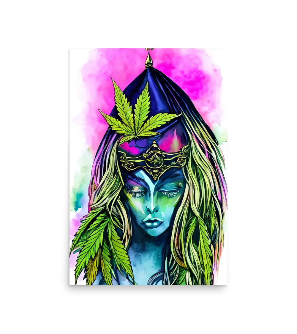 02 CANNABIS WATER COLOR - Poster