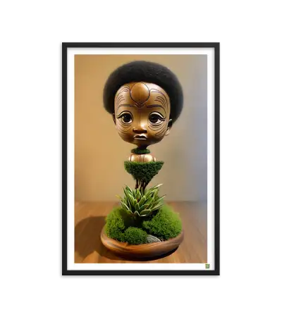 12 ROOT STATUE - Framed Poster