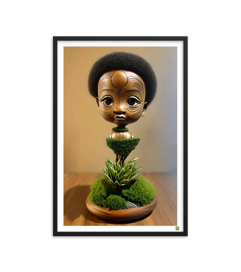 12 ROOT STATUE - Framed Poster