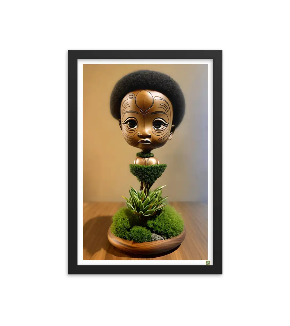 12 ROOT STATUE - Framed Poster