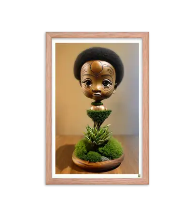 12 ROOT STATUE - Framed Poster
