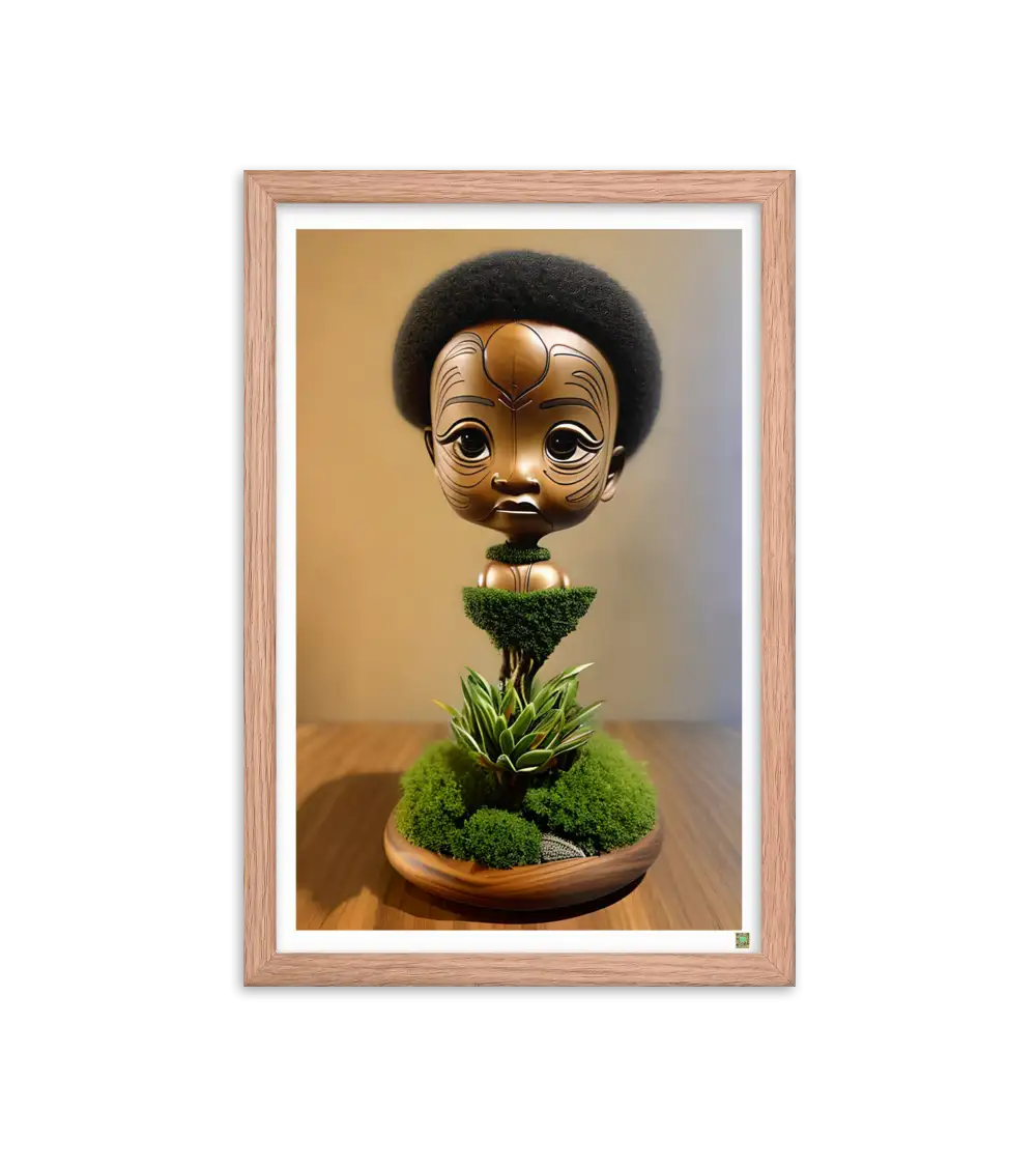 12 ROOT STATUE - Framed Poster