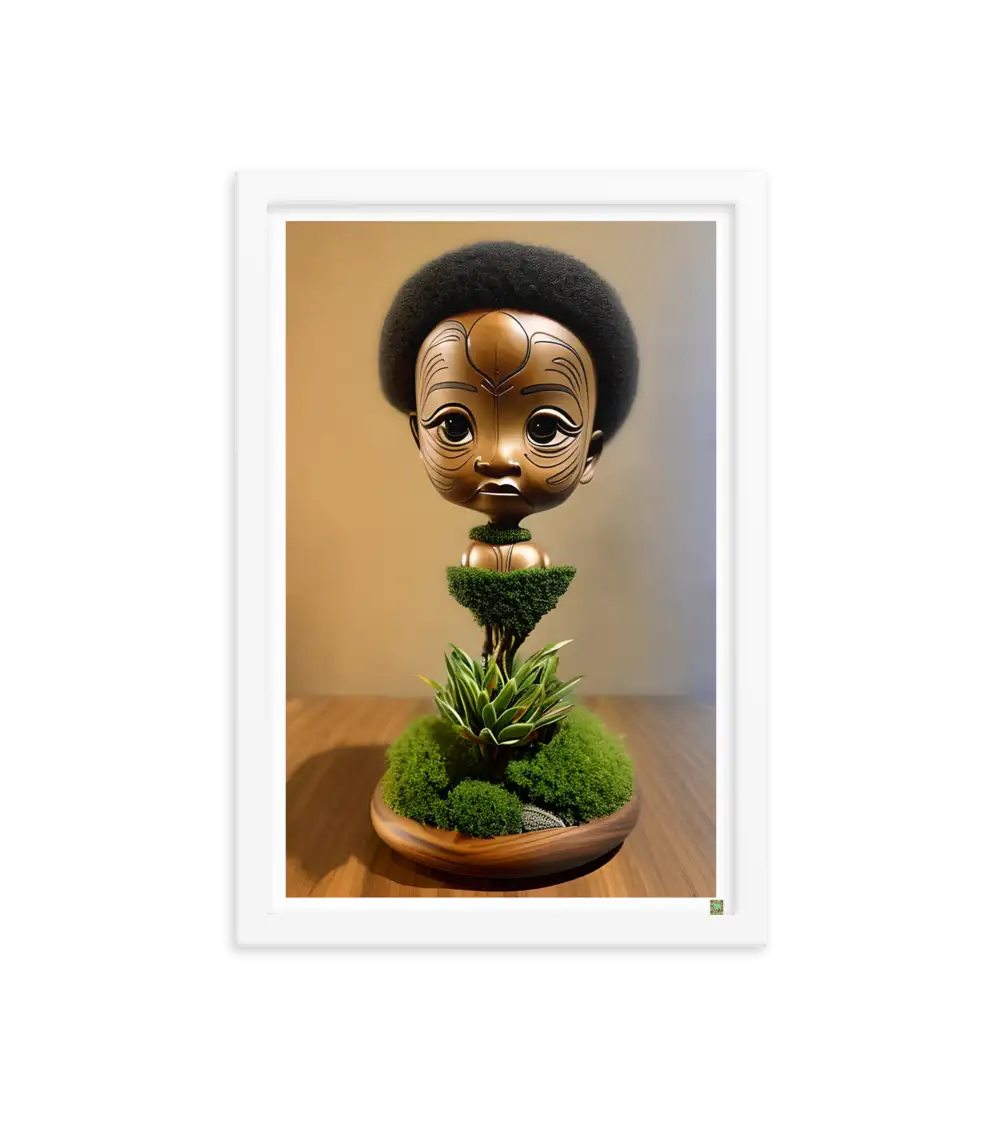 12 ROOT STATUE - Framed Poster