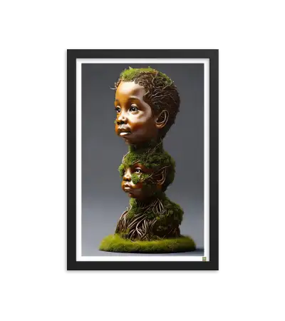 11 ROOT STATUE - Framed Poster