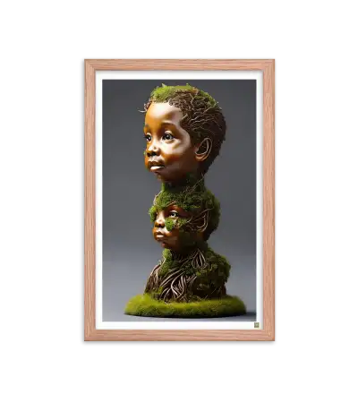 11 ROOT STATUE - Framed Poster