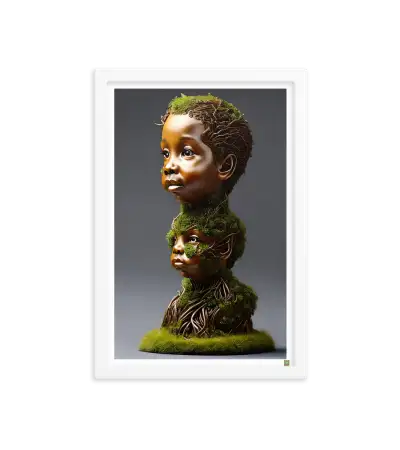 11 ROOT STATUE - Framed Poster