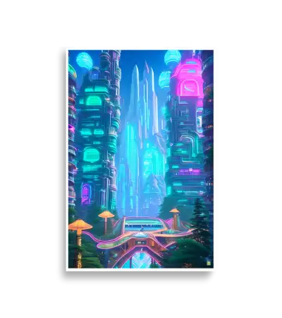 12 Neon City Poster