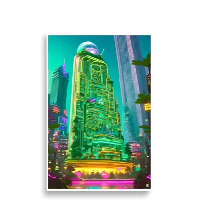 13 Neon City Poster