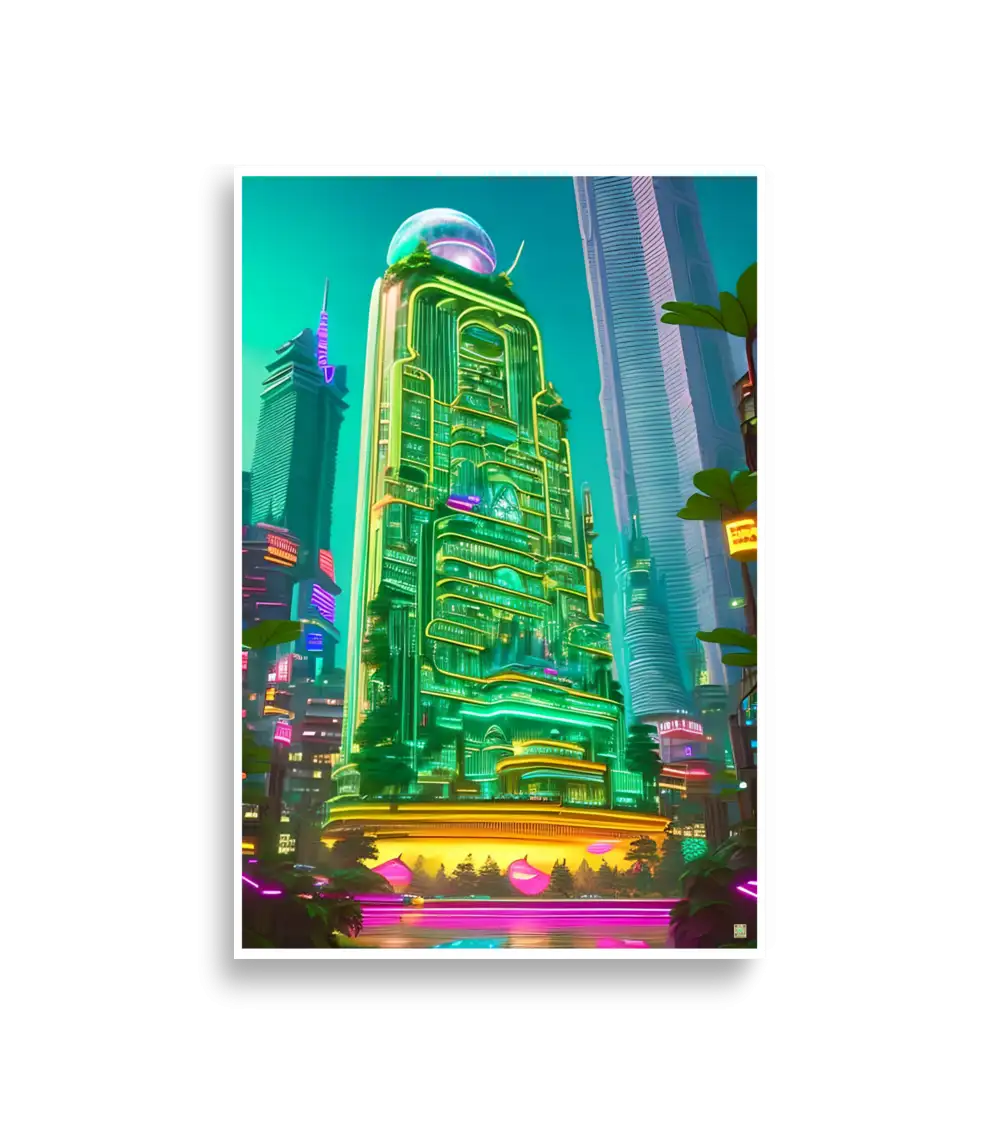 13 Neon City Poster