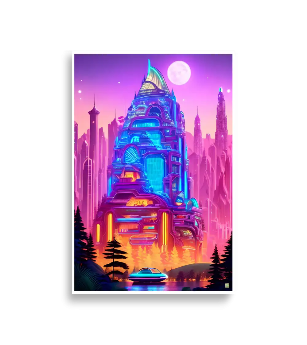 14 Neon City Poster