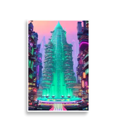 15 Neon City Poster
