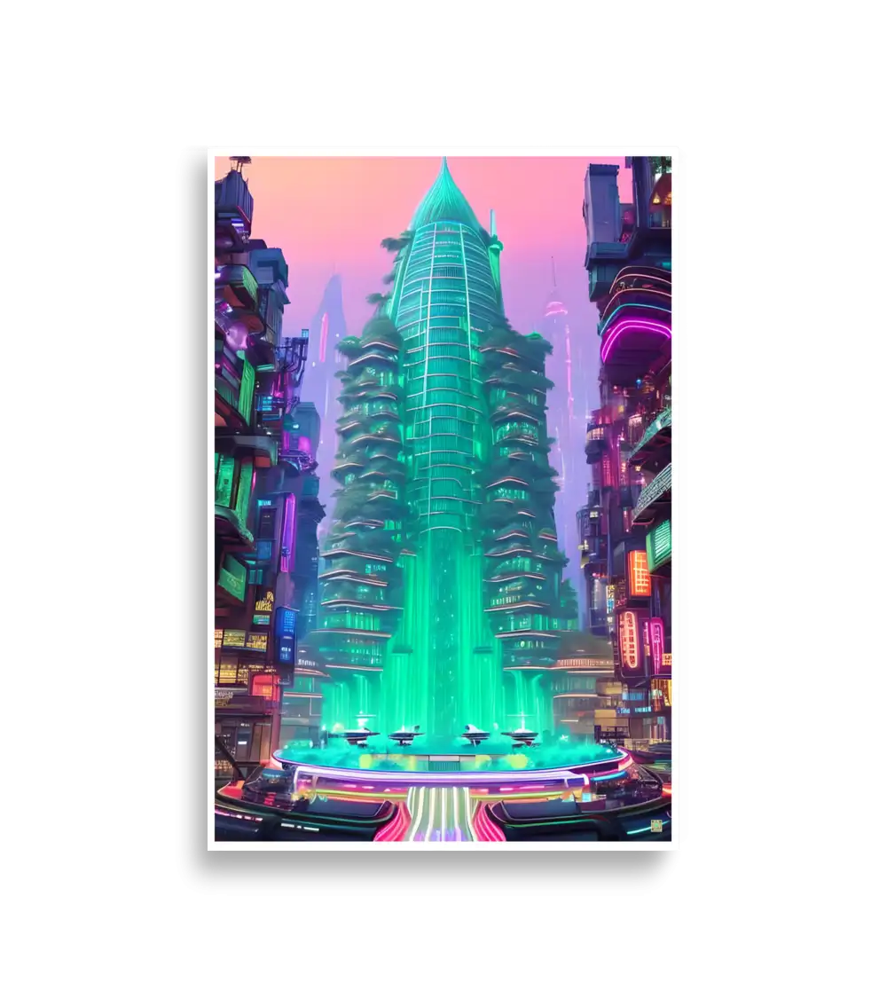 15 Neon City Poster