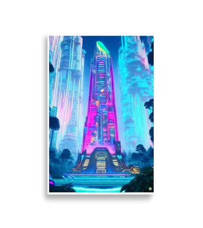 16 Neon City Poster