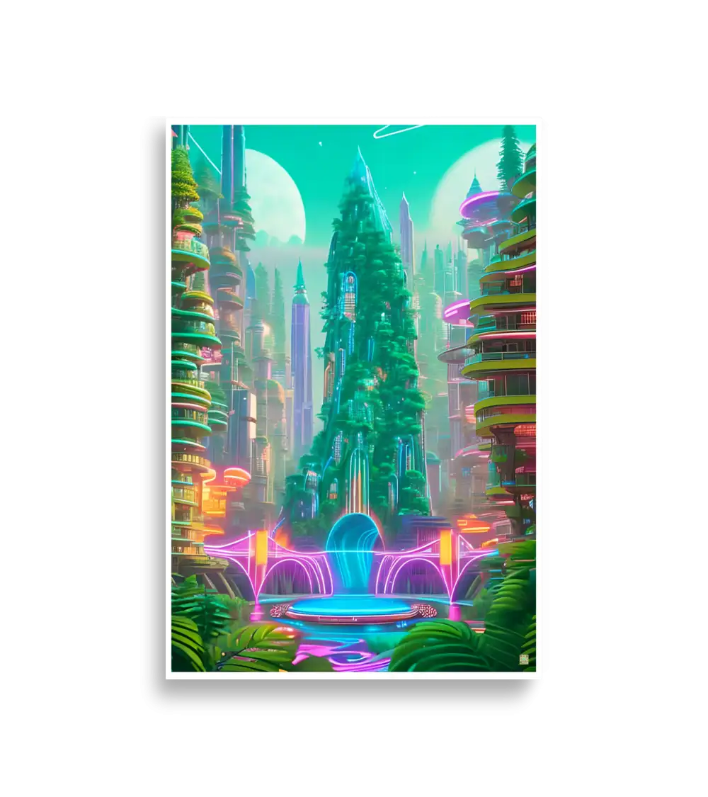 18 Neon City Poster