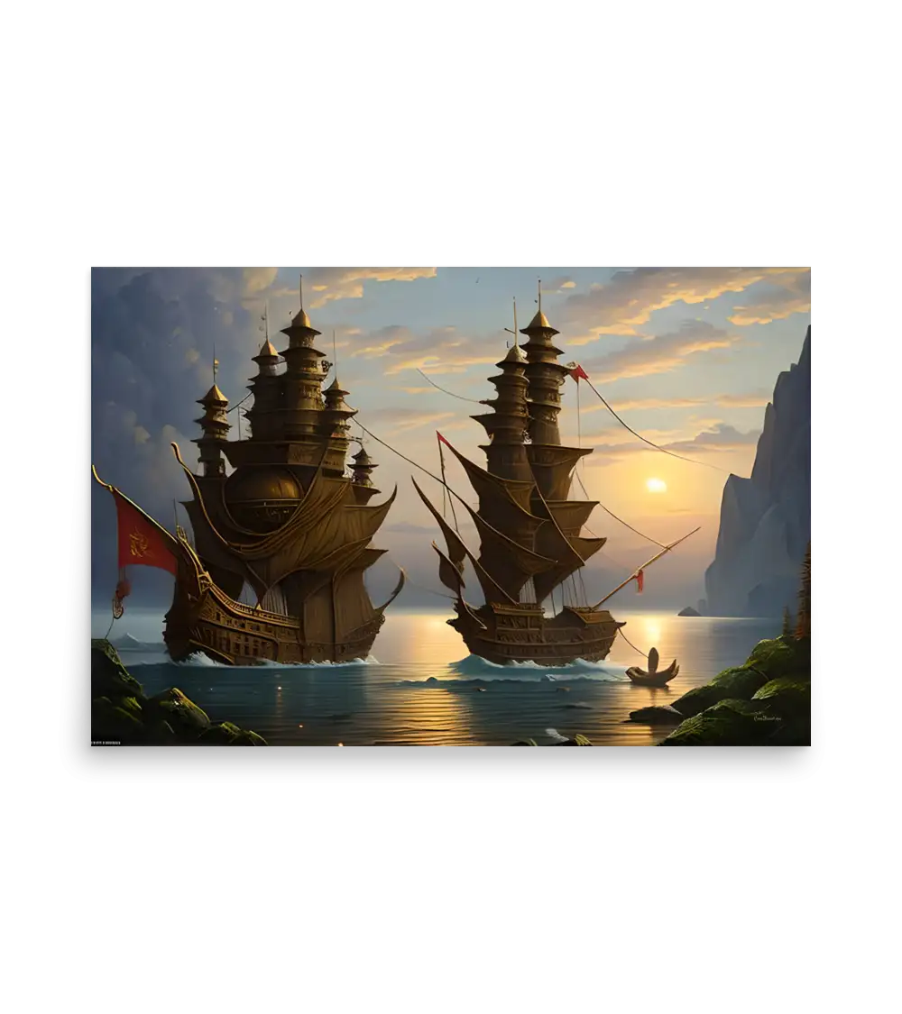 05 WATER SHIP Photo Poster