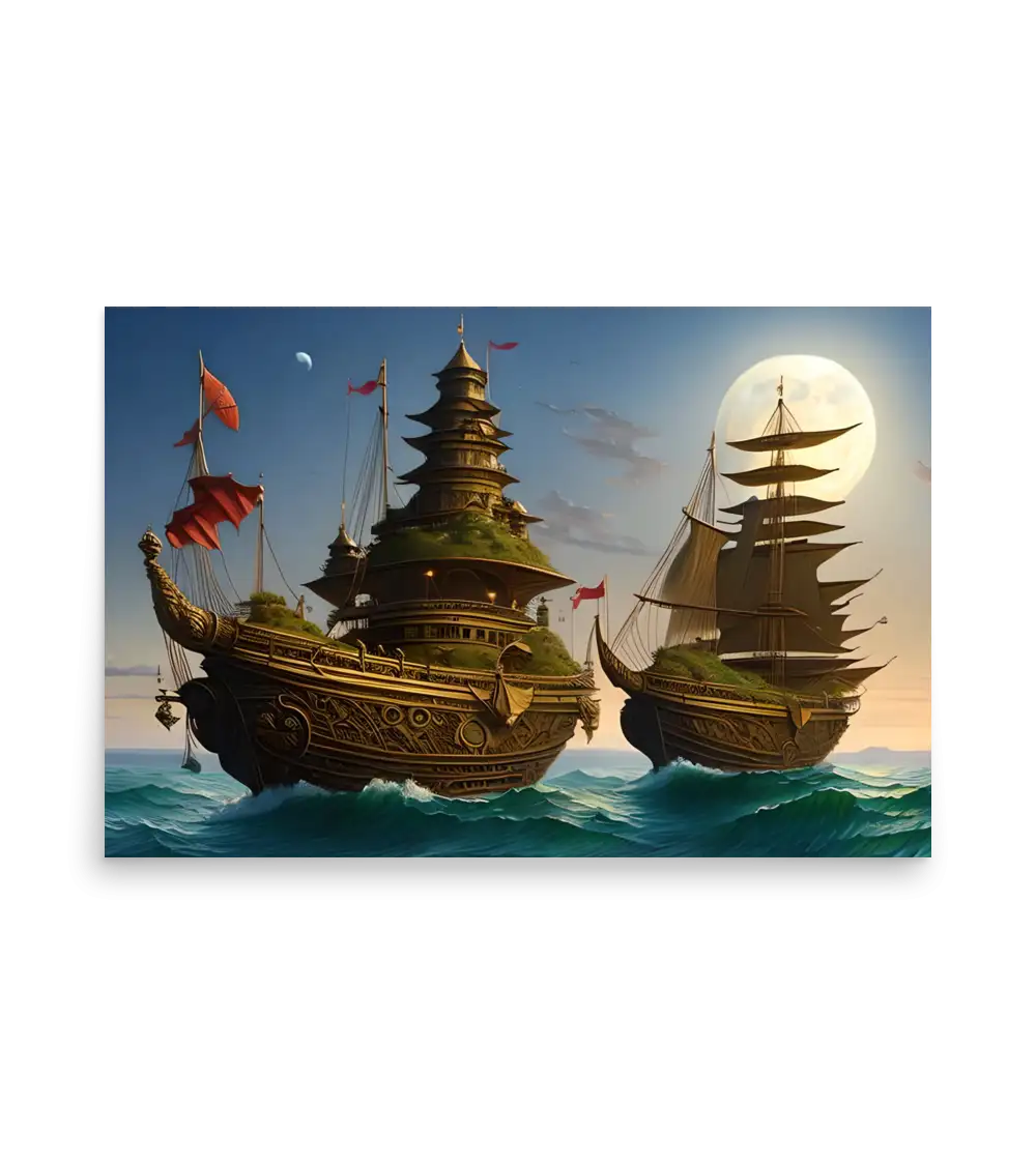 08 WATER SHIP Photo Poster