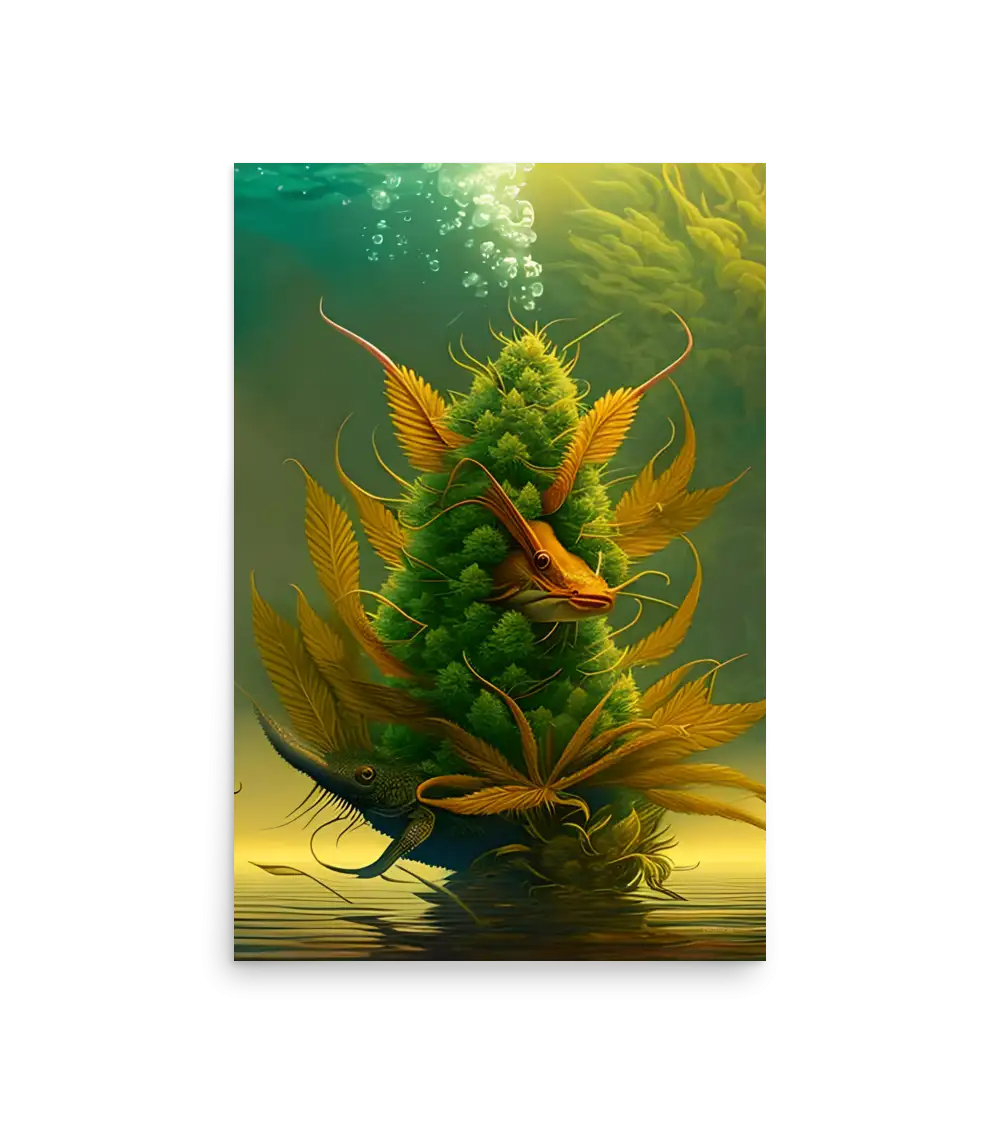 08 HEMP FISH Photo Poster