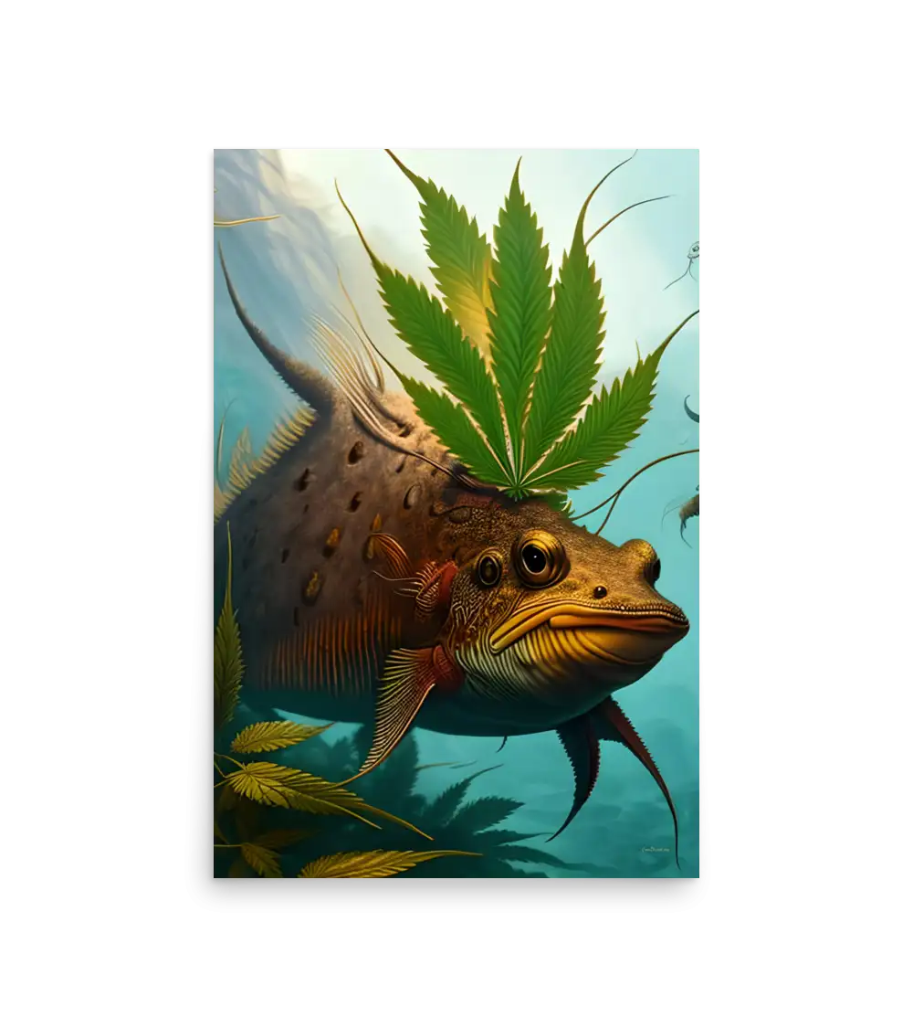 12 HEMP FISH Photo Poster