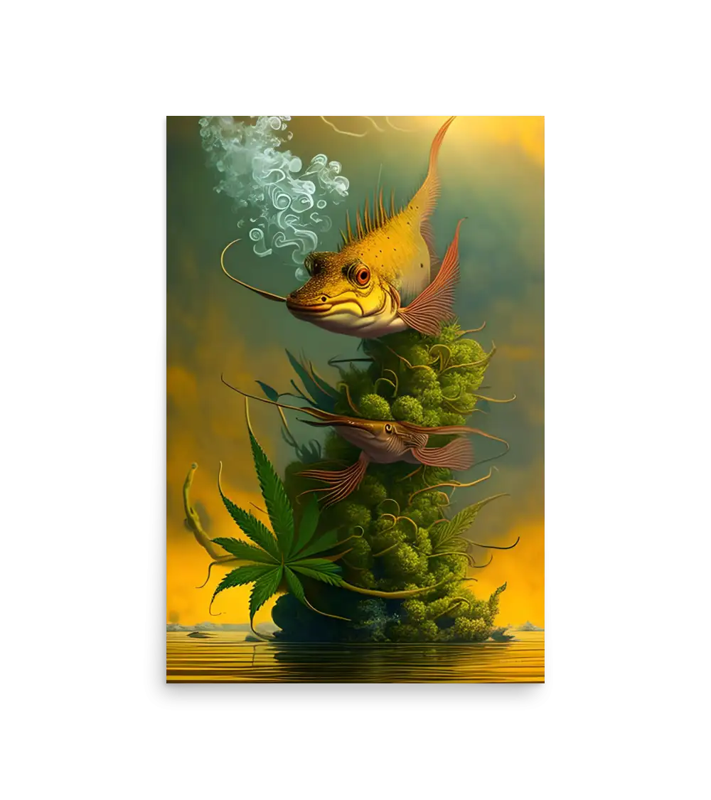 14 HEMP FISH Photo Poster