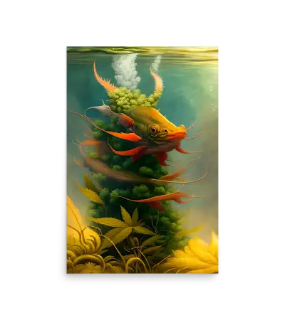 16 HEMP FISH Photo Poster