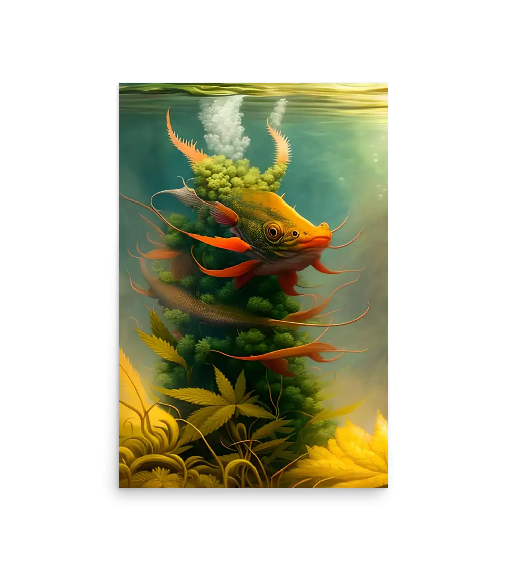 16 HEMP FISH Photo Poster