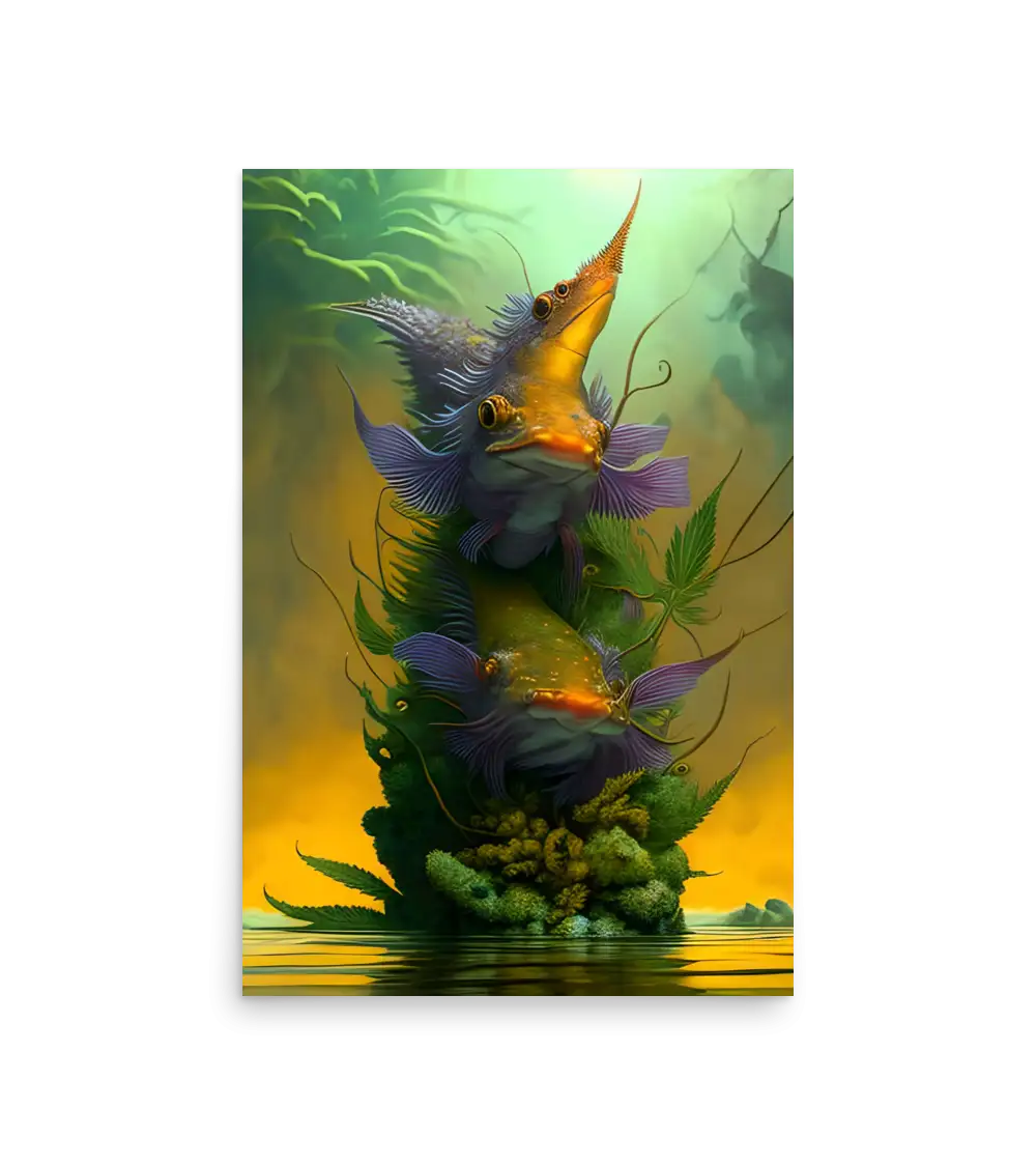 16 BI HEMP FISH Photo Poster