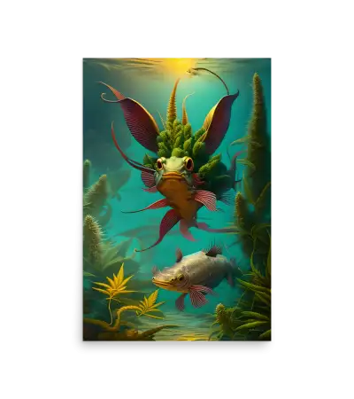 21 BI HEMP FISH Photo Poster