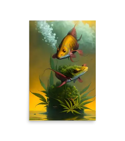 25 BI HEMP FISH Photo Poster