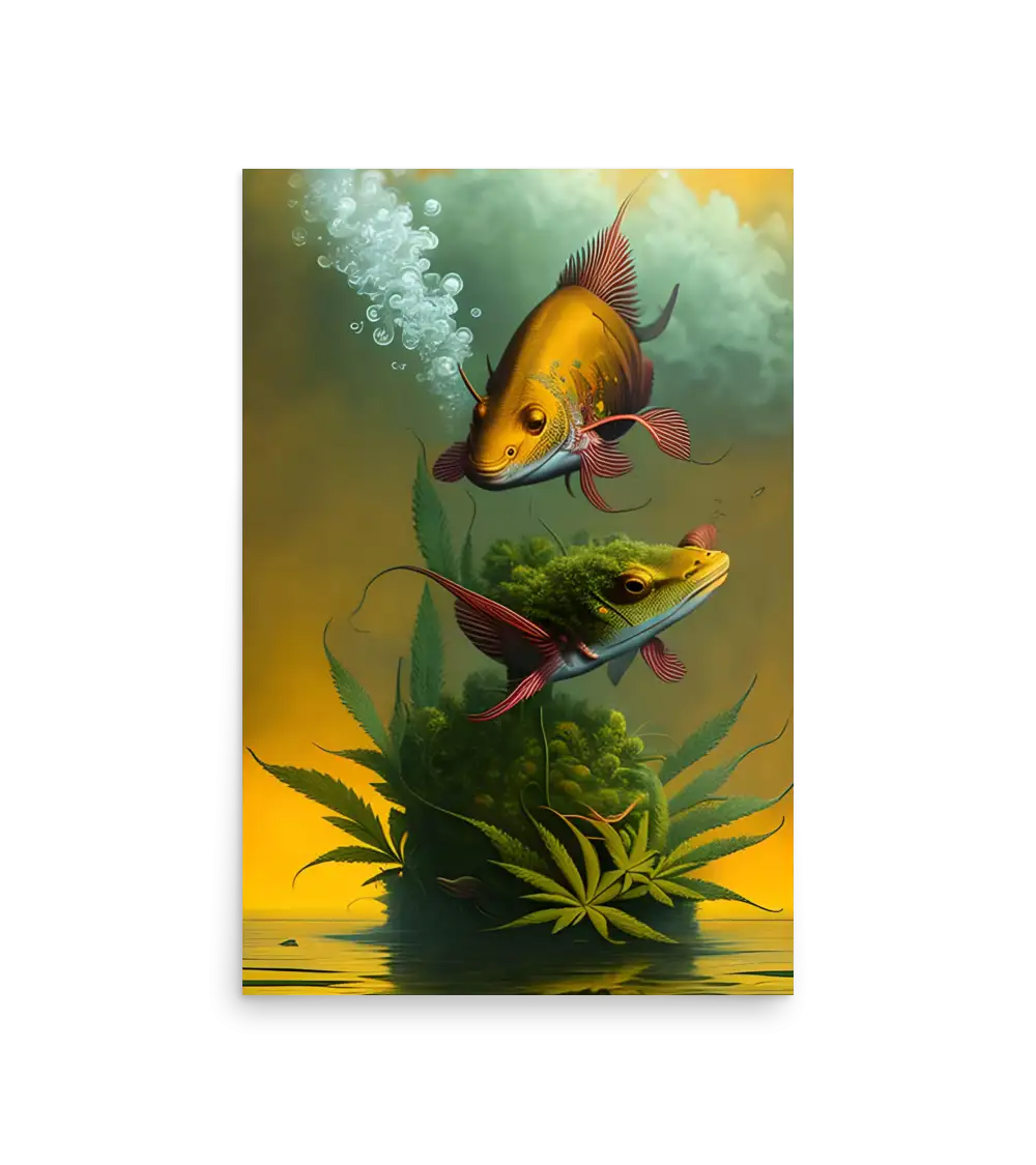 25 BI HEMP FISH Photo Poster