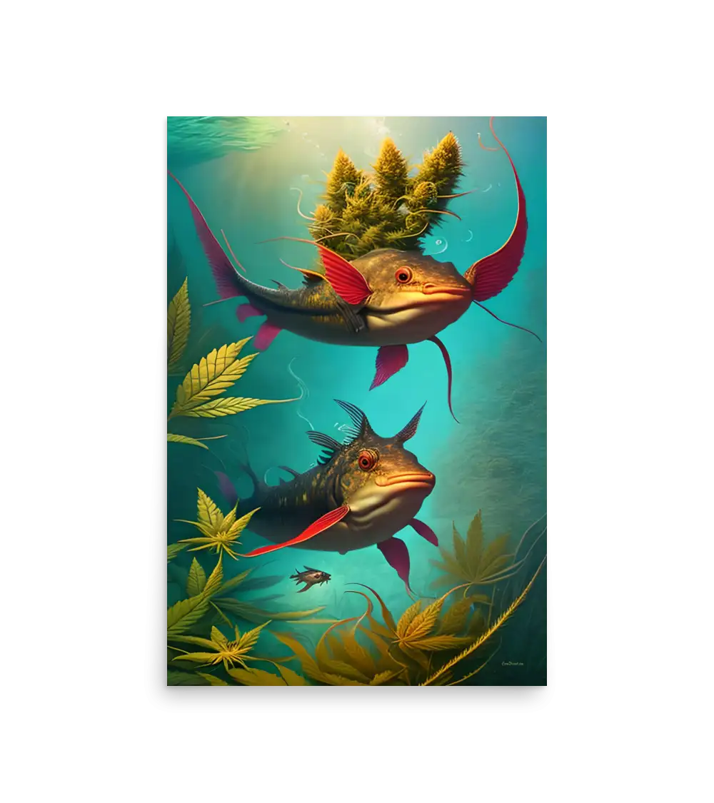 27 BI HEMP FISH Photo Poster