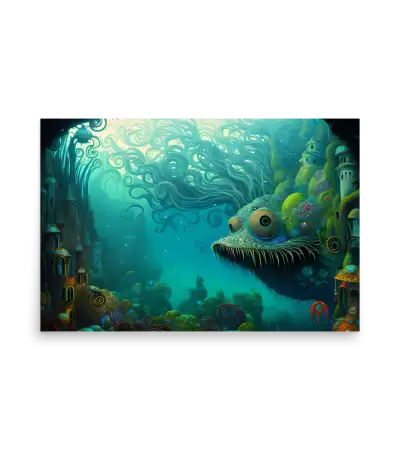 04 WATER MONSTER SIDE Poster