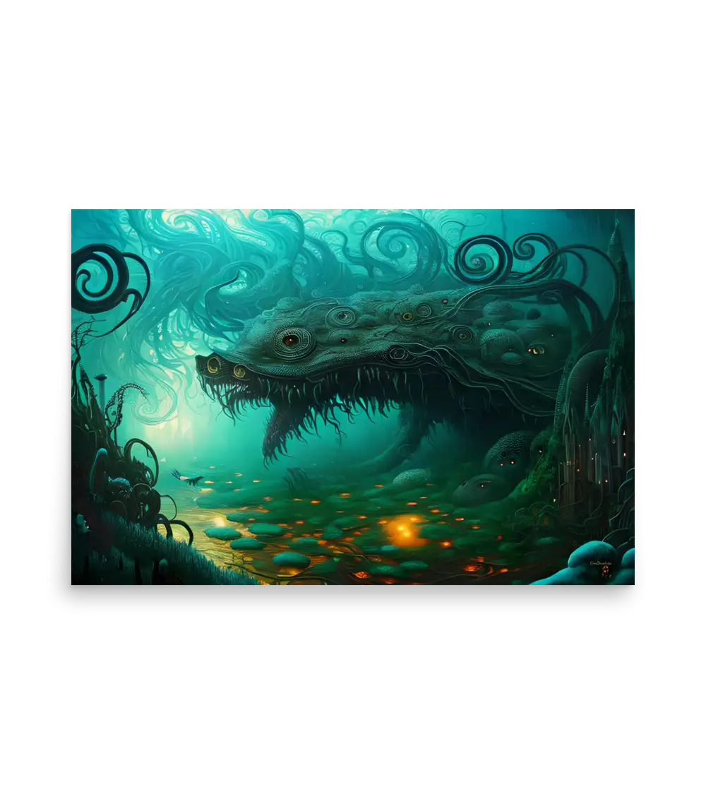 11 WATER MONSTER SIDE Poster