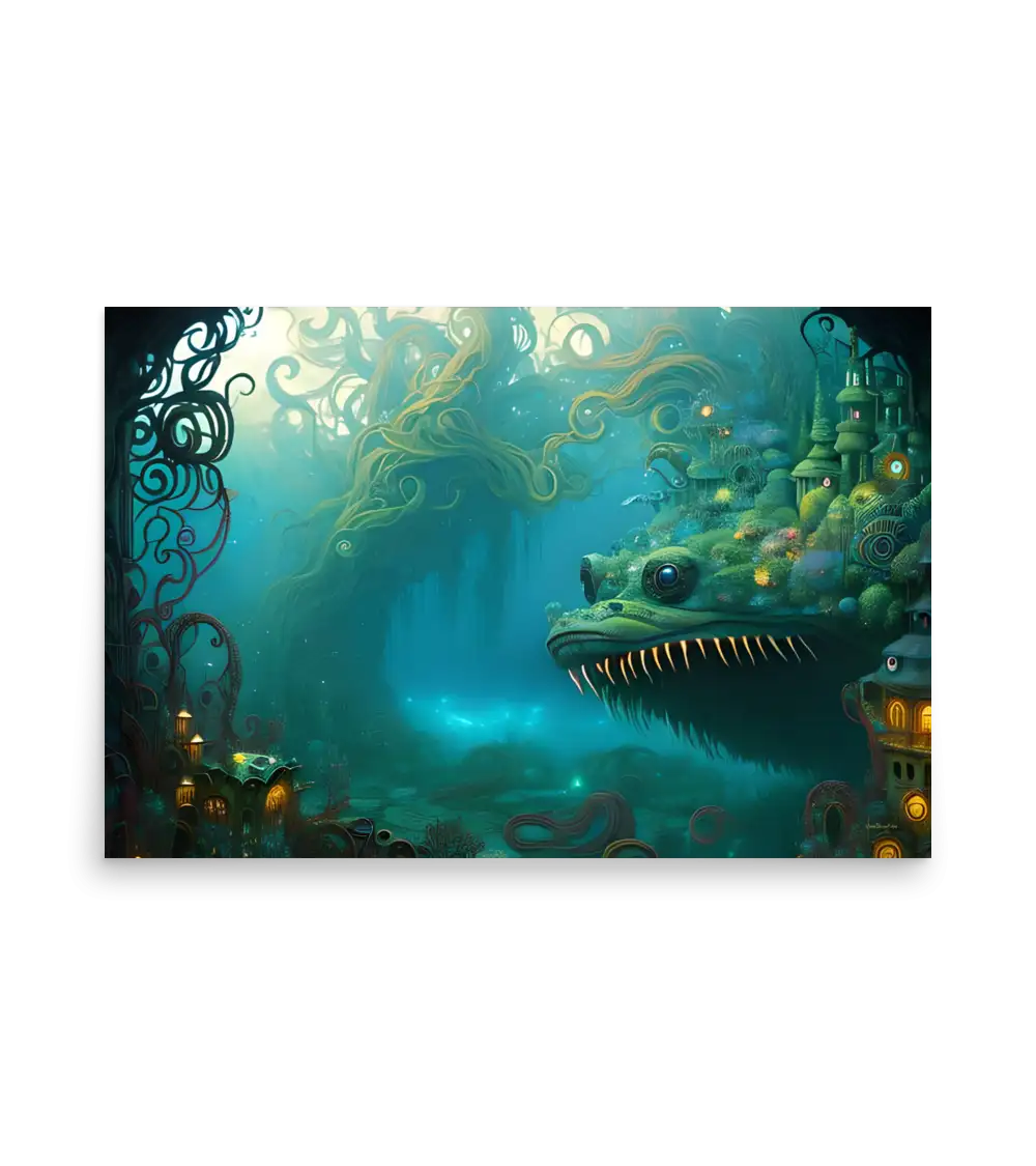 18 WATER MONSTER SIDE Poster