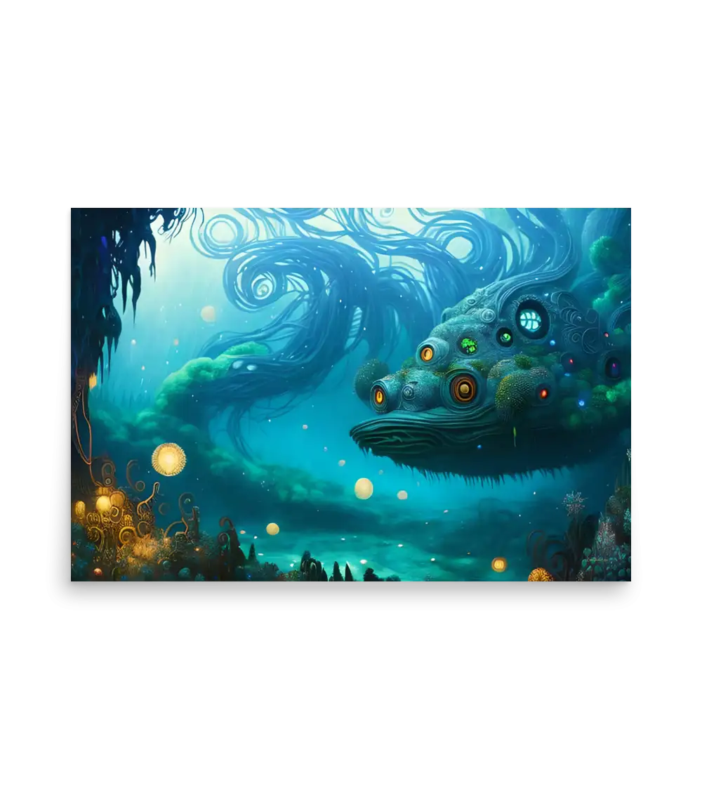 17 WATER MONSTER SIDE Poster