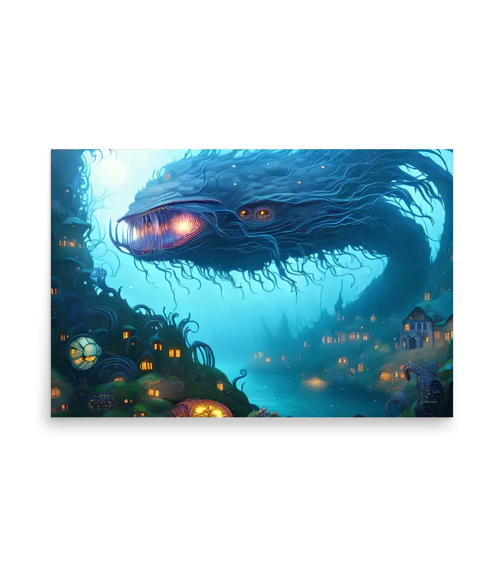 16 WATER MONSTER SIDE Poster