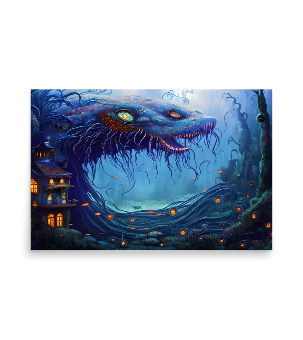 15 WATER MONSTER SIDE Poster