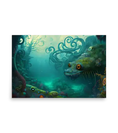21 WATER MONSTER SIDE Poster