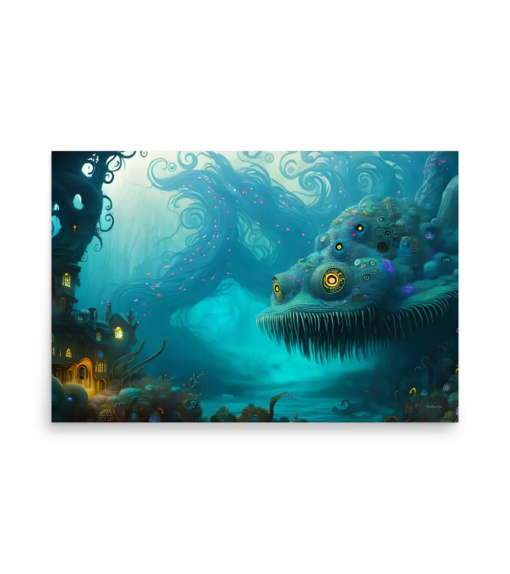 20 WATER MONSTER SIDE Poster